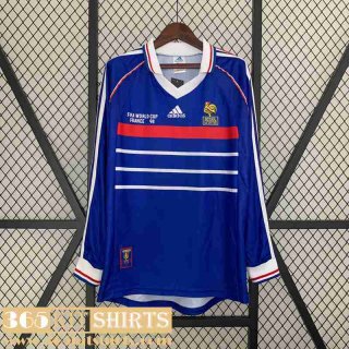 Retro Football Shirts France Home Mens Long Sleeve 1998 FG410