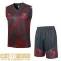 Training Sleeveless Manchester City Red Gray Mens 2023 2024 A68