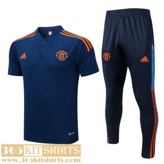 Polo Shirt Manchester United blue Mens 2022 2023 PL612