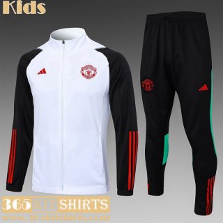KIT : Jacket Manchester United White Kids 2023 2024 C42