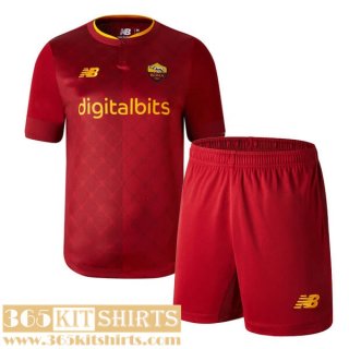 Football Shirts AS Rome Home Kids 2022 2023