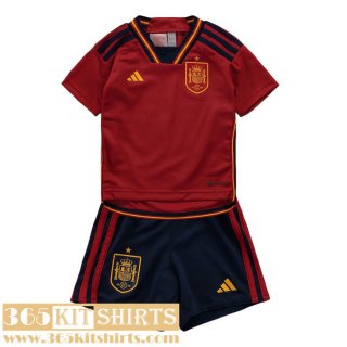 Football Shirts Spain Home Kids 2022 2023