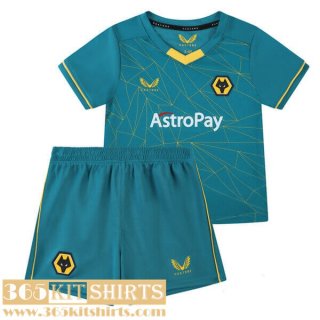 Football Shirts Wolverhampton Wanderers Away Kids 2022 2023