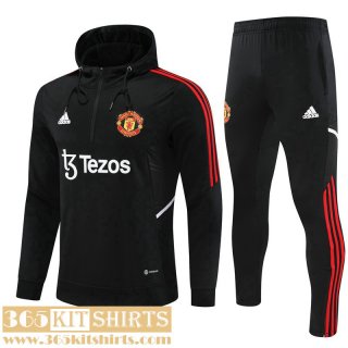 Hoodie Manchester United black Homme 2022 2023 SW53