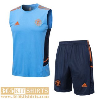 Training T Shirt Manchester United sky blue Mens 2022 2023 TG605