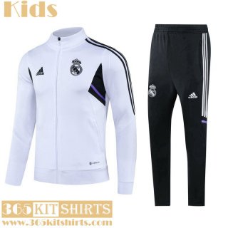 KIT: Jacket Real Madrid White Kids 2022 2023 TK544