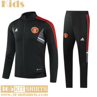 KIT: Jacket Manchester United black Kids 2022 2023 TK546