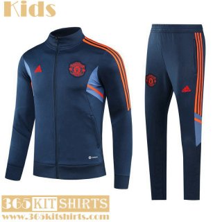 KIT: Jacket Manchester United Navy blue Kids 2022 2023 TK547