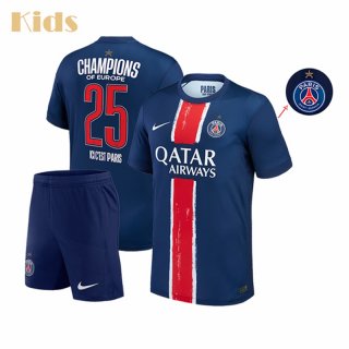 Football Shirts PSG 25 # Champions Home Kids 2024 2025