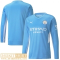 Football Shirt Manchester City Home Long sleeve Mens 2021 2022