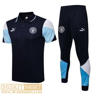 Polo Shirt Manchester City le Black Mens 2021 2022 PL177