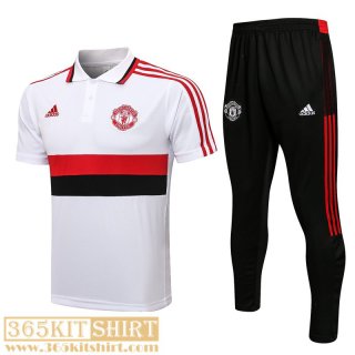 Polo Shirt Manchester United Whitehe Mens 2021 2022 PL198