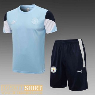T-shirt Manchester City Blue ciel Mens 2021 2022 PL244