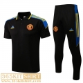 Polo Shirt Manchester United black Men's 2021 2022 PL283