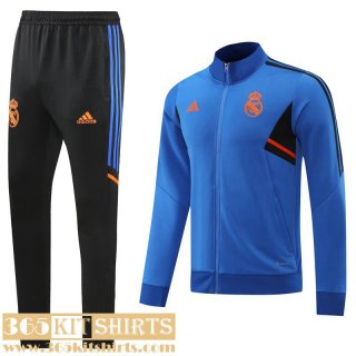 Jacket Real Madrid bleu Mens 2022 2023 JK676