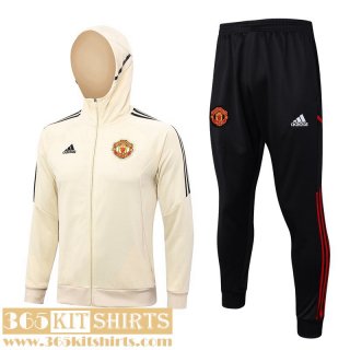 Hooded Jacket Manchester United abricot Mens 2023 2024 JK716
