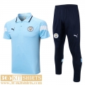 Polo Shirt Manchester City bleu clair Mens 2022 2023 PL628