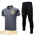 Polo Shirt Dortmund BVB gris Mens 2023 2024 PL638