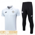 Polo Shirt Manchester City Blanc Mens 2023 2024 PL640