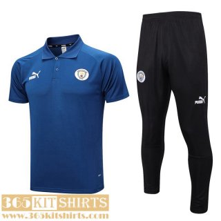 Polo Shirt Manchester City bleu Mens 2023 2024 PL641
