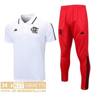 Polo Shirt Flamengo Blanc Homme 2023 2024 PL645