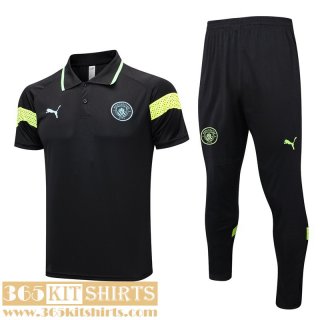Polo Shirt Manchester City noir Homme 2023 2024 PL649