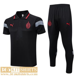 Polo Shirt AC Milan noir Homme 2023 2024 PL654