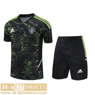 Training T Shirt Manchester United vert noir Mens 2023 2024 TG791