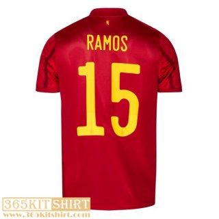 National team football shirts Spain Home Mens 2021 RAMOS #15