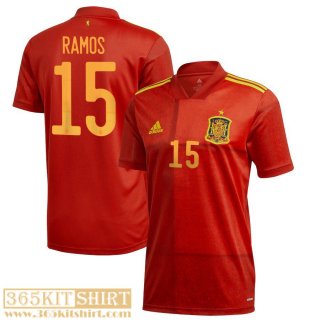 National team football shirts Spain Home Kids 2021 RAMOS #15