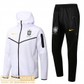 Hooded jacket Brazil White Mens 2022 2023 JK338