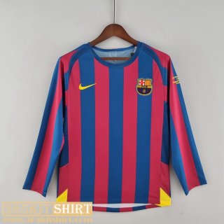 Retro Football Shirt Barcelona Home Long Sleeve Mens 05 06 FG112