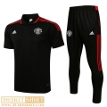 Polo Shirt Manchester United black Mens 2021 2022 PL293