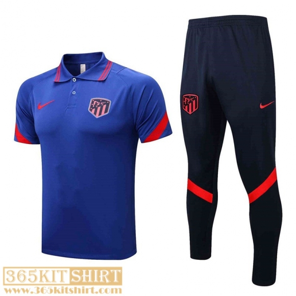 Polo Shirt Atletico Madrid blue Mens 2021 2022 PL410
