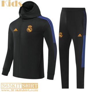Hooded jacket Real Madrid black Kids 2022 2023 TK283