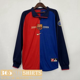 Retro Football Shirts Barcelona Home Mens Long Sleeve 100th Anniversary FG252