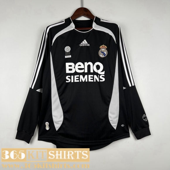 Retro Football Shirts Real Madrid Away Mens Long Sleeve 06 07 FG277