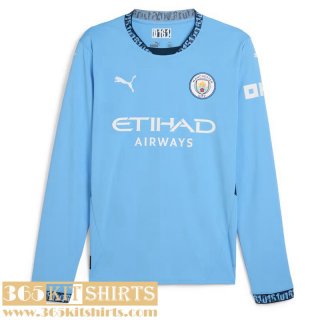 Football Shirts Manchester city Home Mens Long Sleeve 2024 2025
