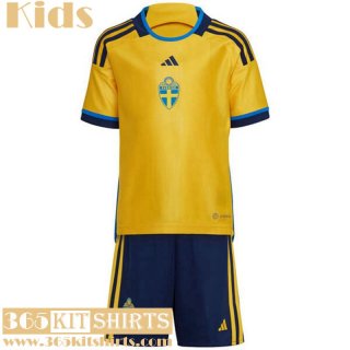 Football Shirts Sweden Home Kids 2024