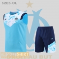 T-Shirt Sleeveless Marseille blue Mens 2022 2023 PL504