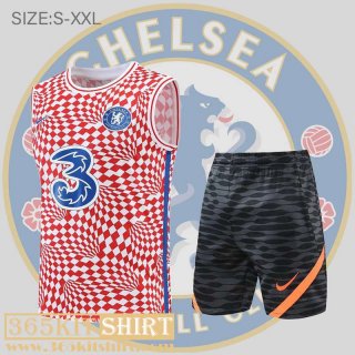T-Shirt Sleeveless Chelsea red Mens 2022 2023 PL509
