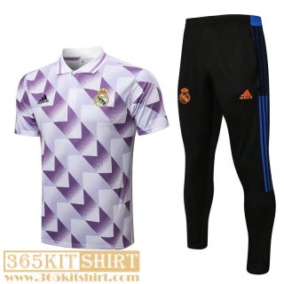 Polo Shirt Real Madrid purple white Mens 2022 2023 PL545