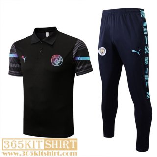 Polo Shirt Manchester City black Mens 2022 2023 PL576