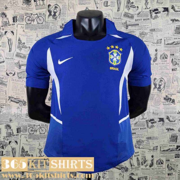 Retro Football Shirts Brazil Blue Mens 2002 AG24