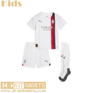 Football Shirts AC Milan Away Kids 2023 2024