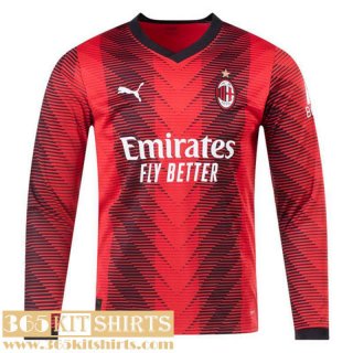 Football Shirts AC Milan Home Mens Long Sleeve 2023 2024