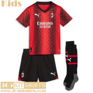 Football Shirts AC Milan Home Kids 2023 2024