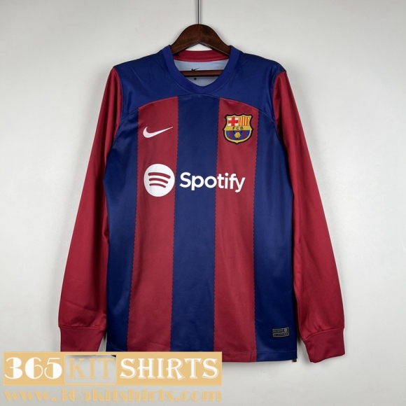 Football Shirts Barcelona Home Long Sleeve Mens 2023 2024
