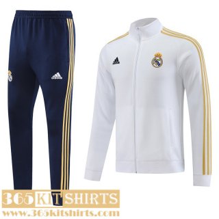 Jacket Real Madrid White Mens 2023 2024 JK736