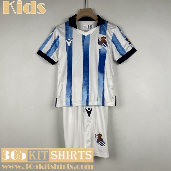 Football Shirts Real Sociedad Home Kids 2023 2024 MK49